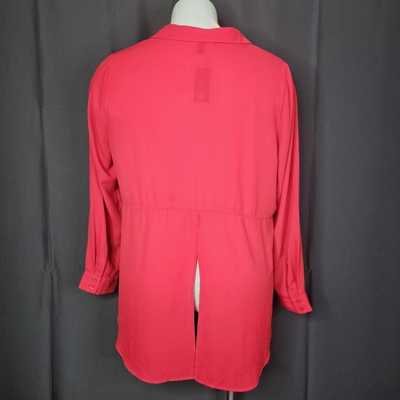 Lane Bryant Red Ling Sleeve Blouse - Picture 2 of 6